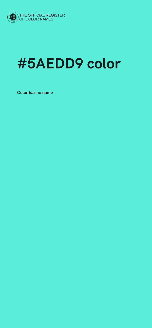 #5AEDD9 color image