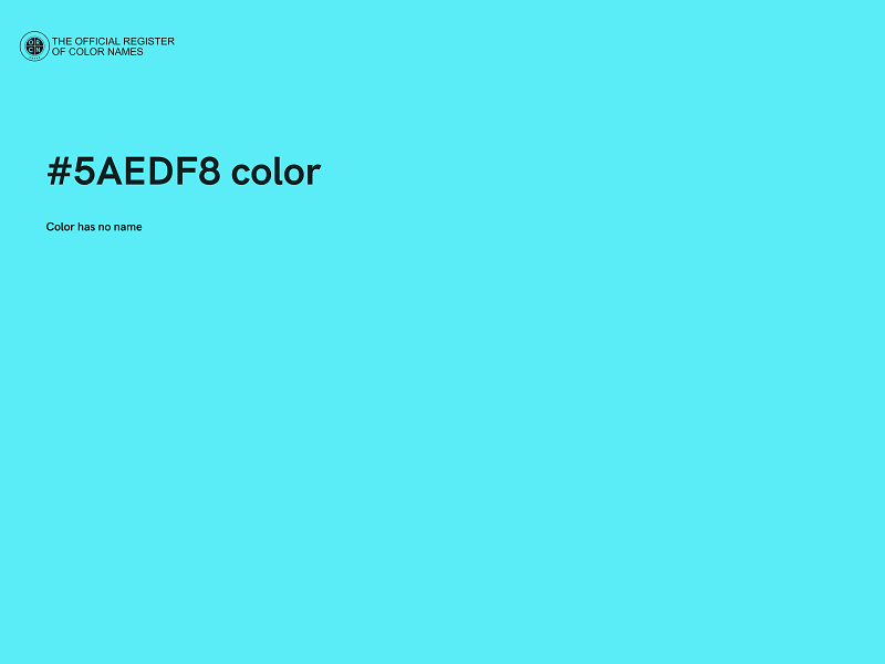 #5AEDF8 color image