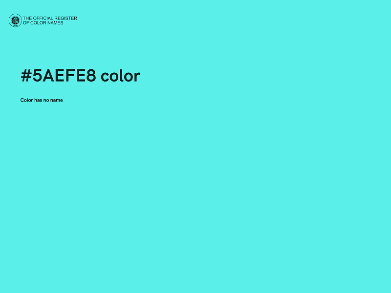 #5AEFE8 color image