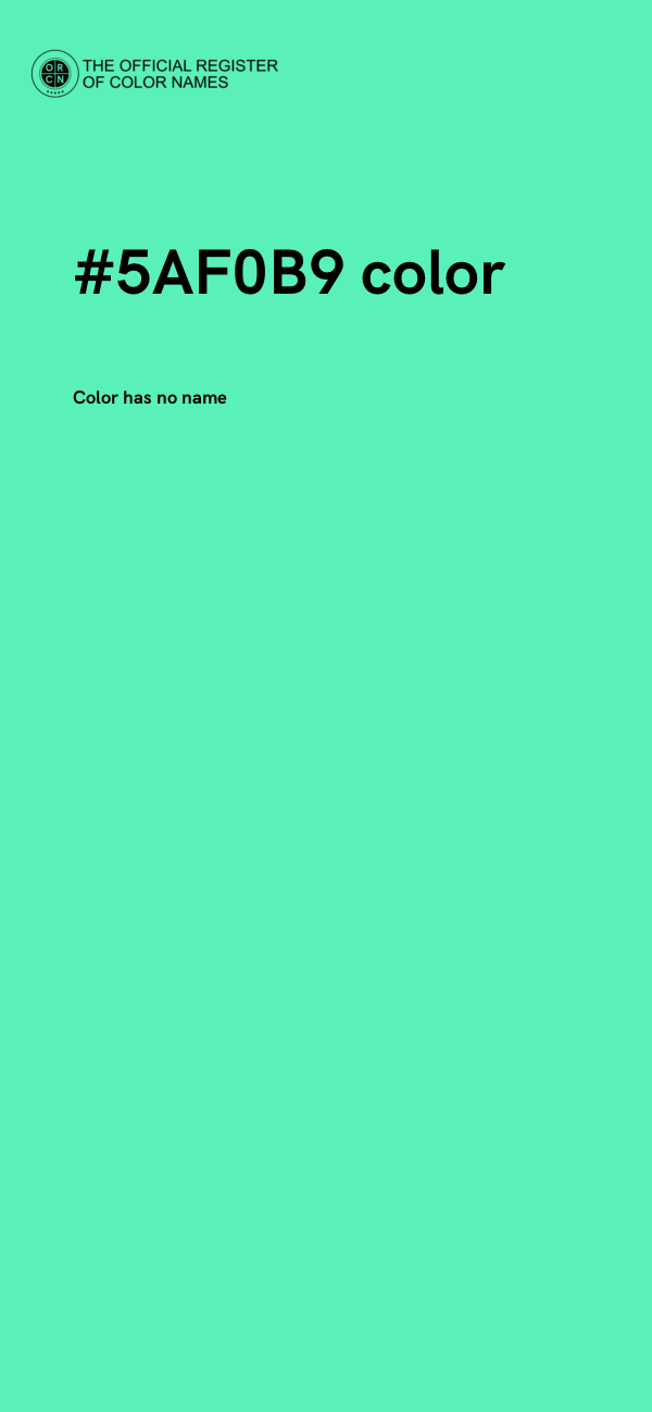 #5AF0B9 color image