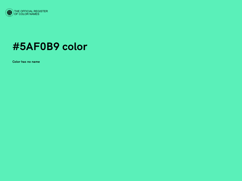 #5AF0B9 color image