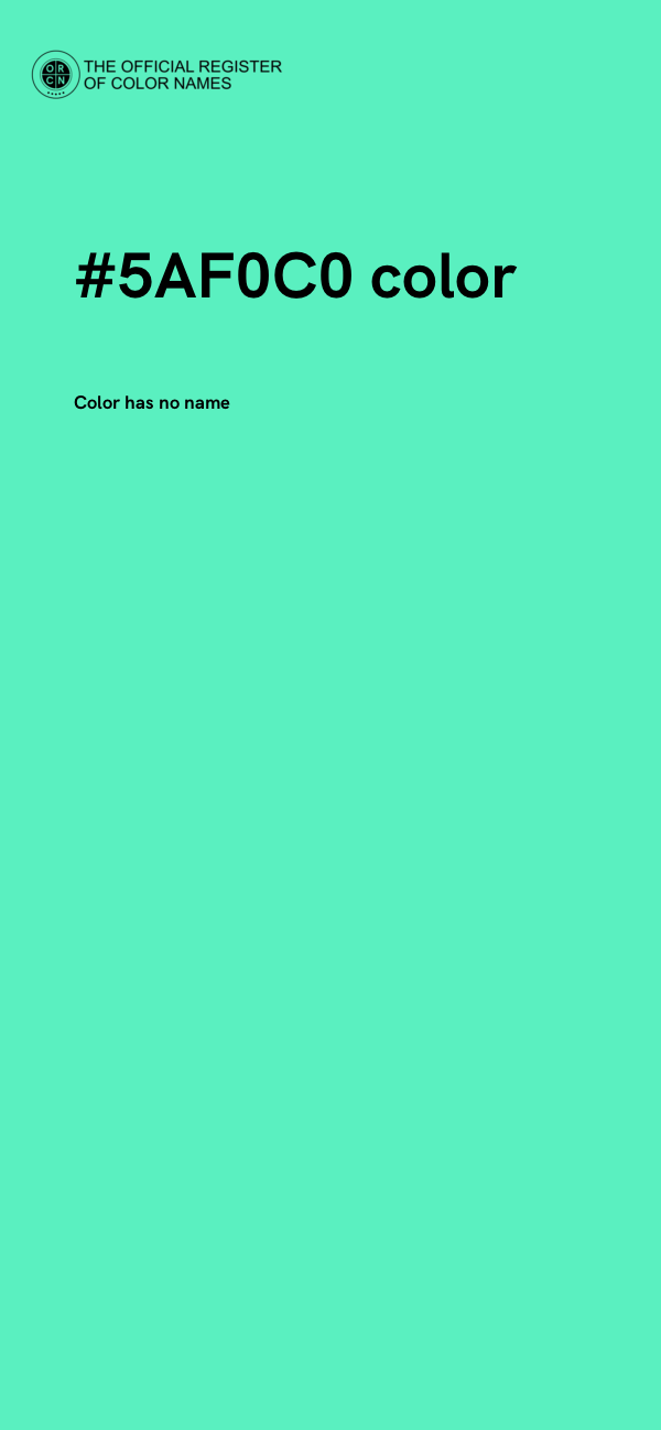 #5AF0C0 color image
