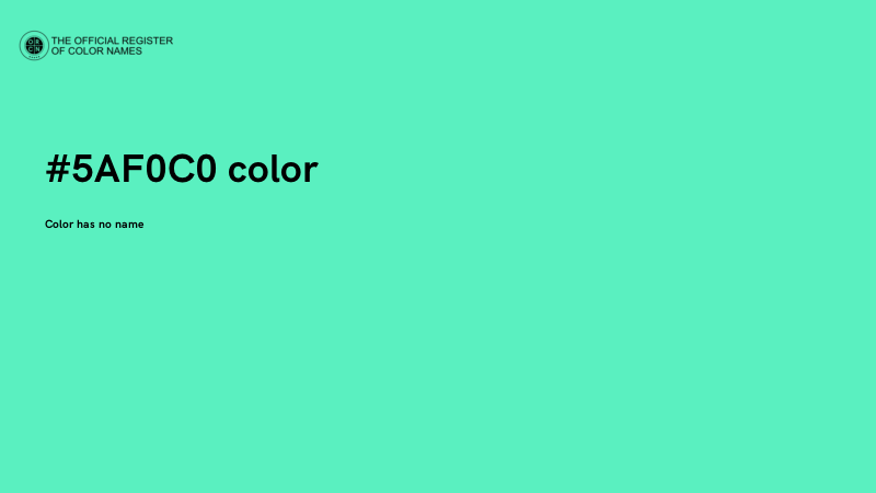 #5AF0C0 color image