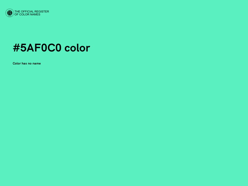 #5AF0C0 color image