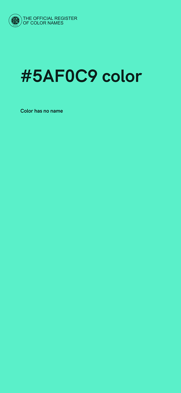 #5AF0C9 color image