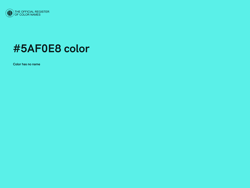 #5AF0E8 color image