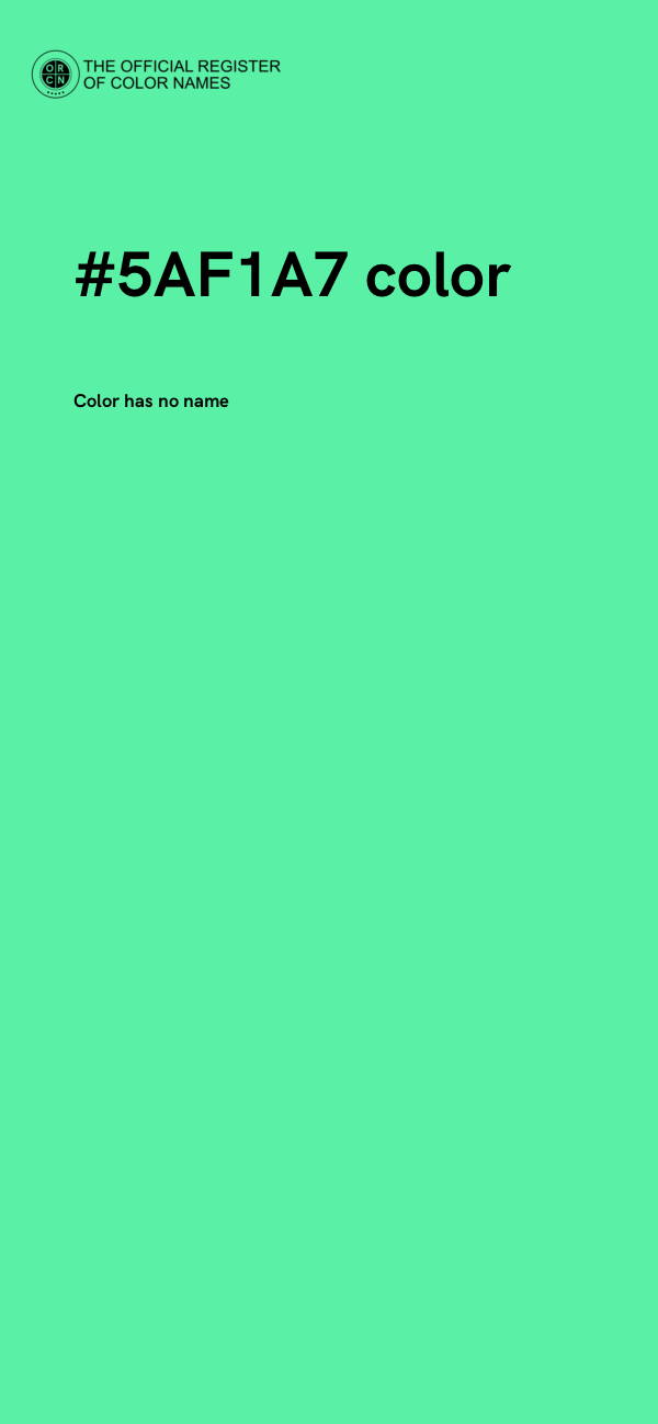 #5AF1A7 color image