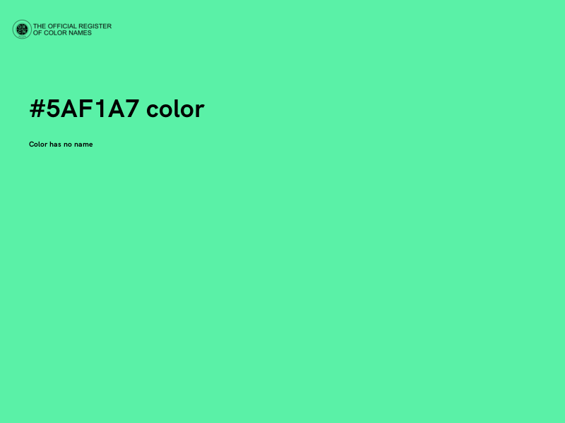 #5AF1A7 color image