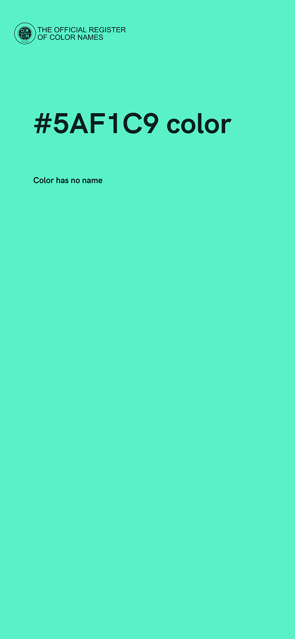 #5AF1C9 color image
