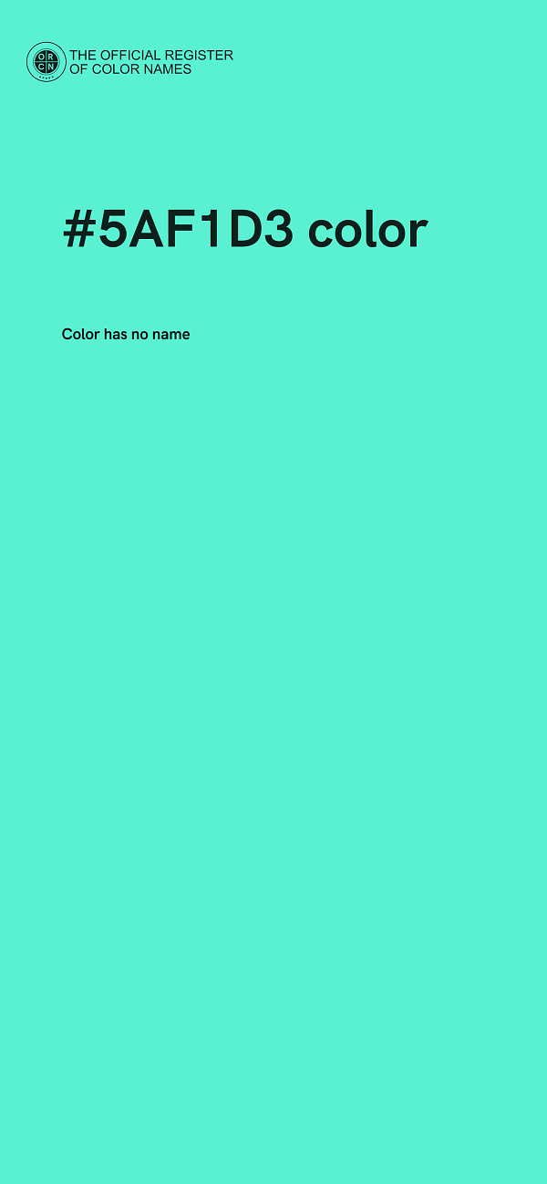 #5AF1D3 color image