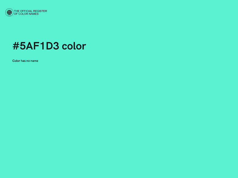#5AF1D3 color image