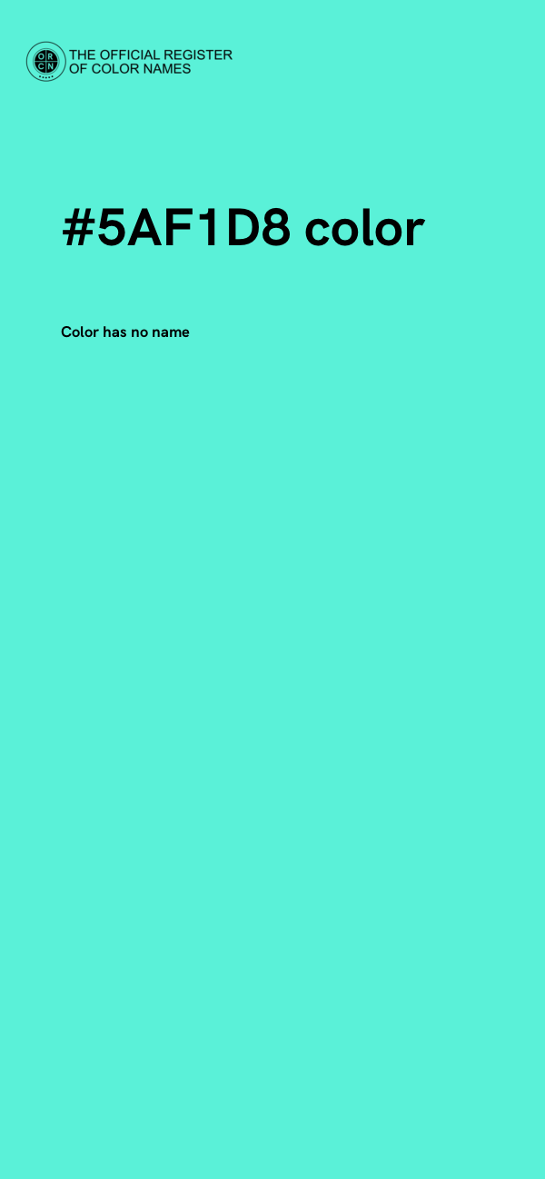 #5AF1D8 color image
