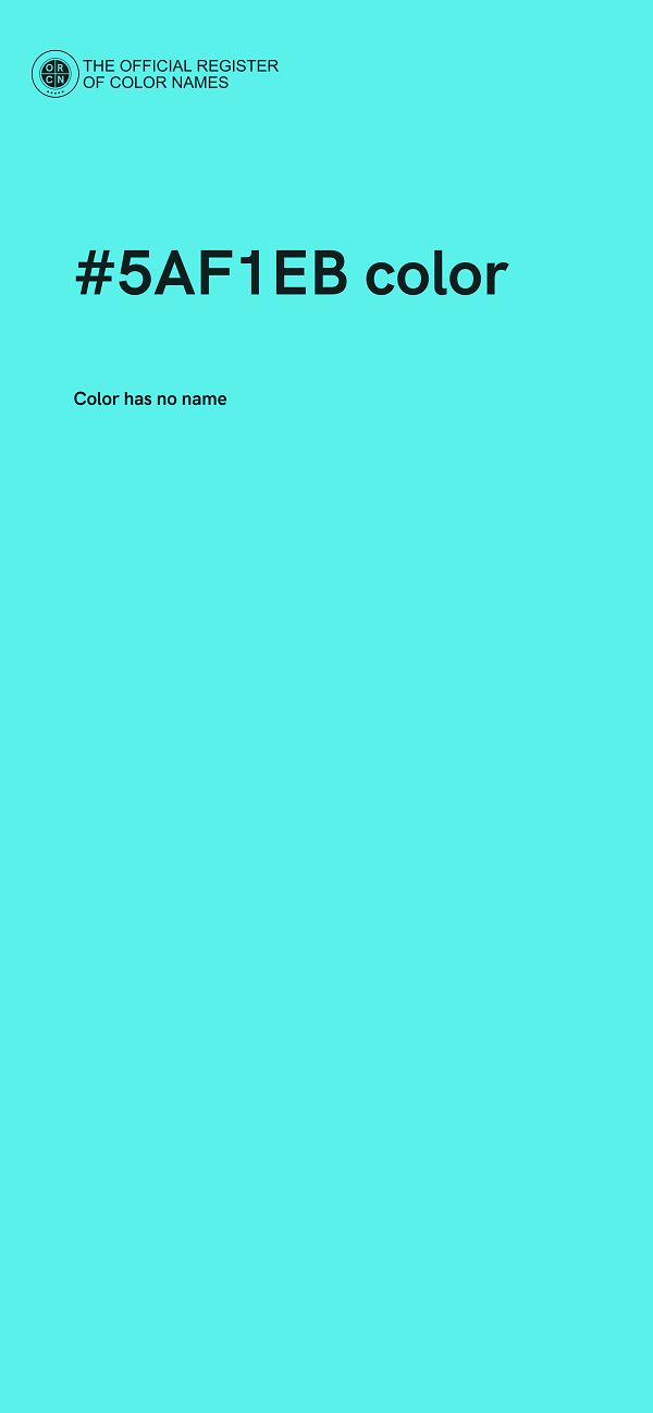 #5AF1EB color image