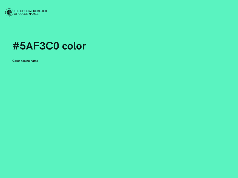 #5AF3C0 color image