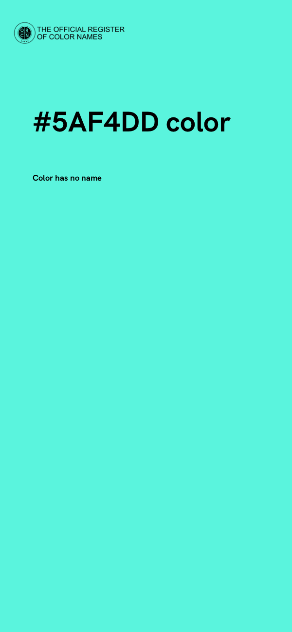 #5AF4DD color image