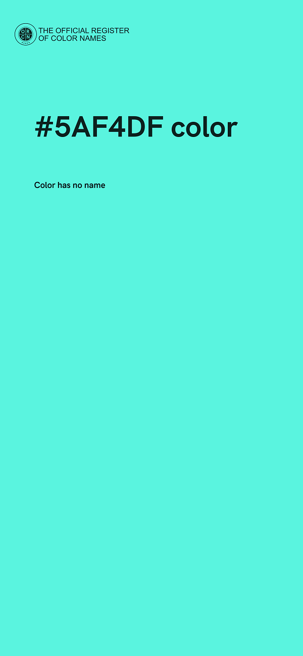 #5AF4DF color image