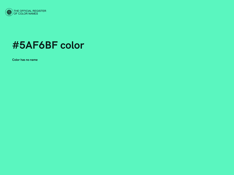 #5AF6BF color image