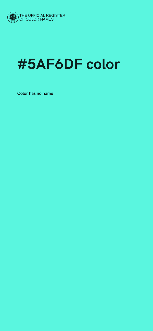 #5AF6DF color image