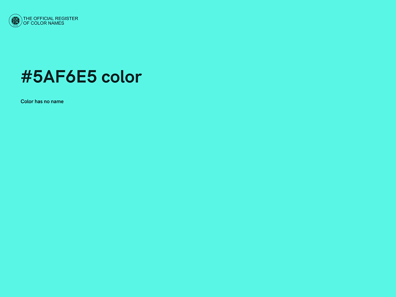 #5AF6E5 color image