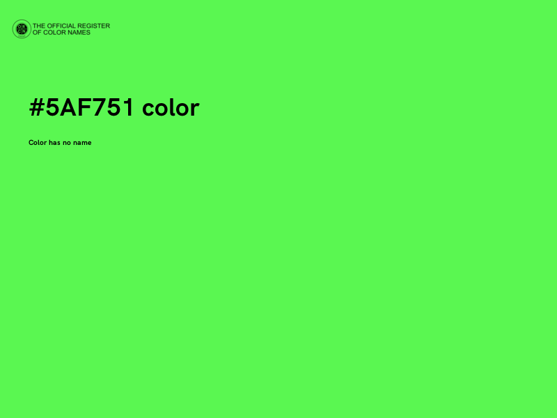 #5AF751 color image