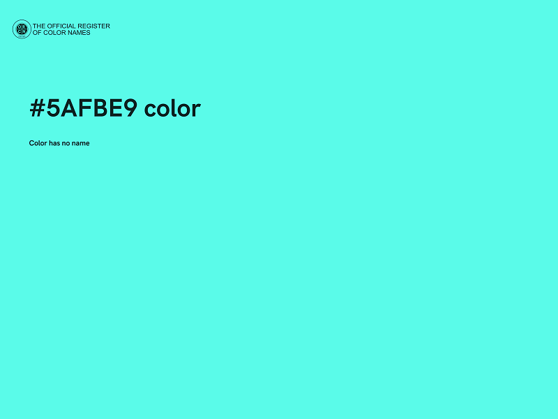 #5AFBE9 color image