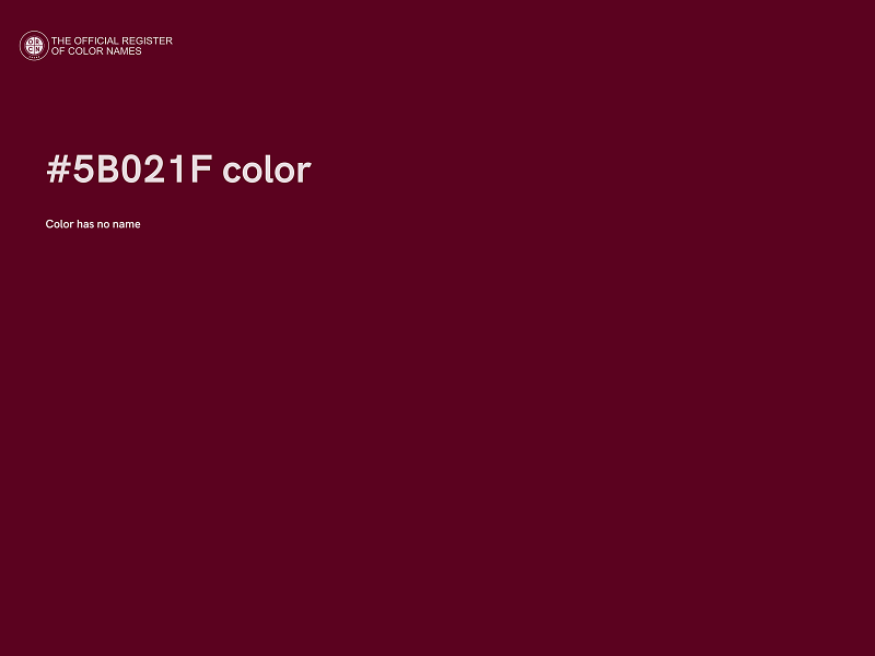 #5B021F color image