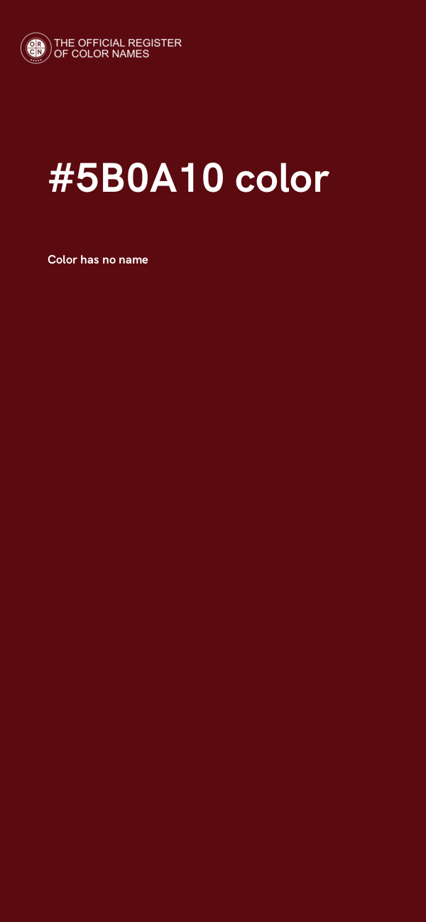 #5B0A10 color image
