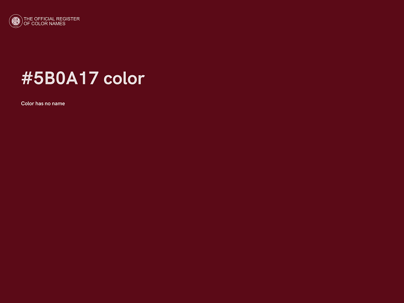 #5B0A17 color image