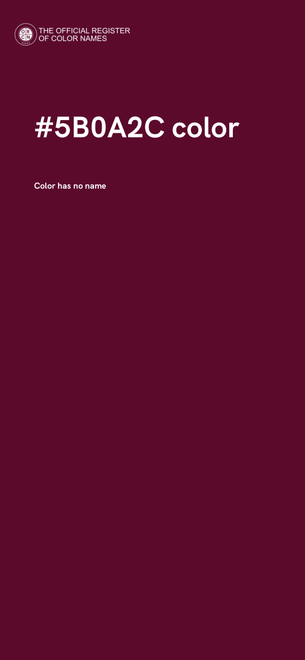 #5B0A2C color image