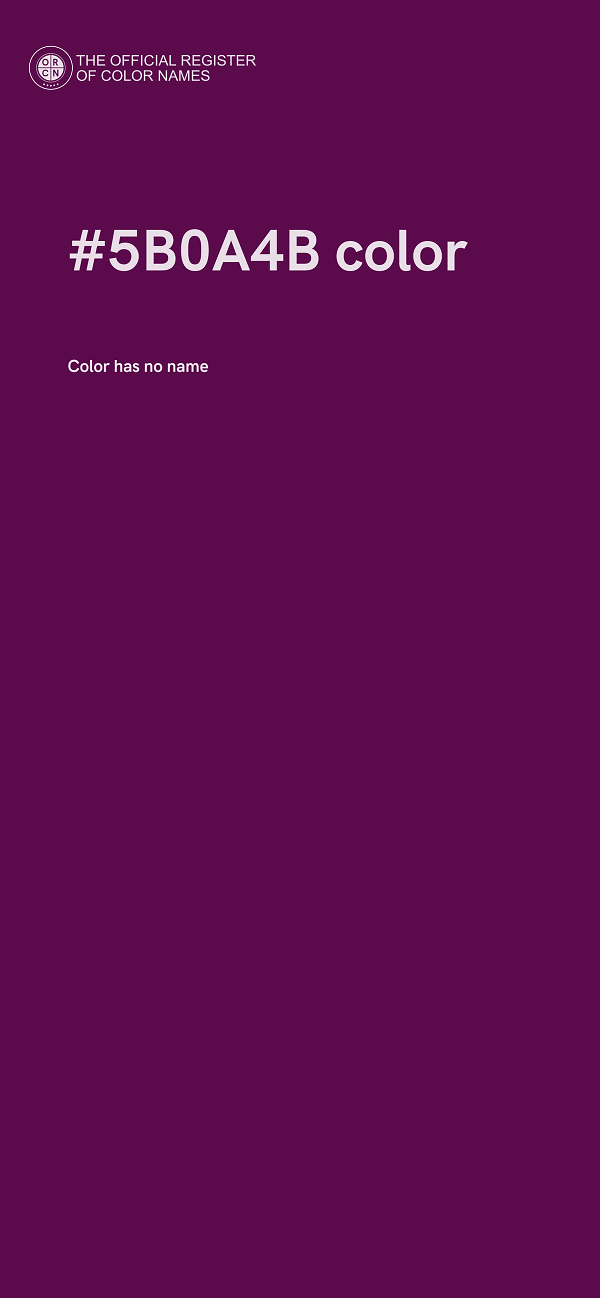 #5B0A4B color image