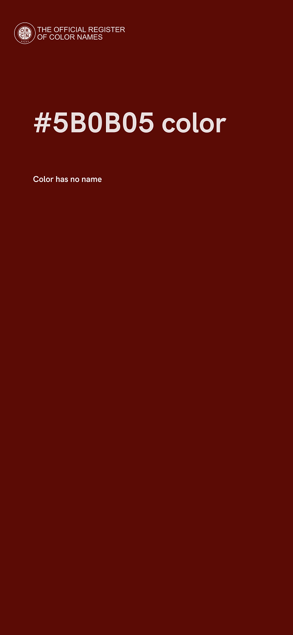#5B0B05 color image