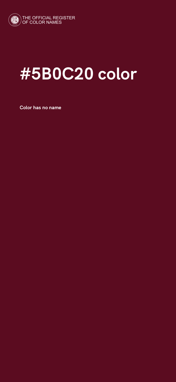 #5B0C20 color image