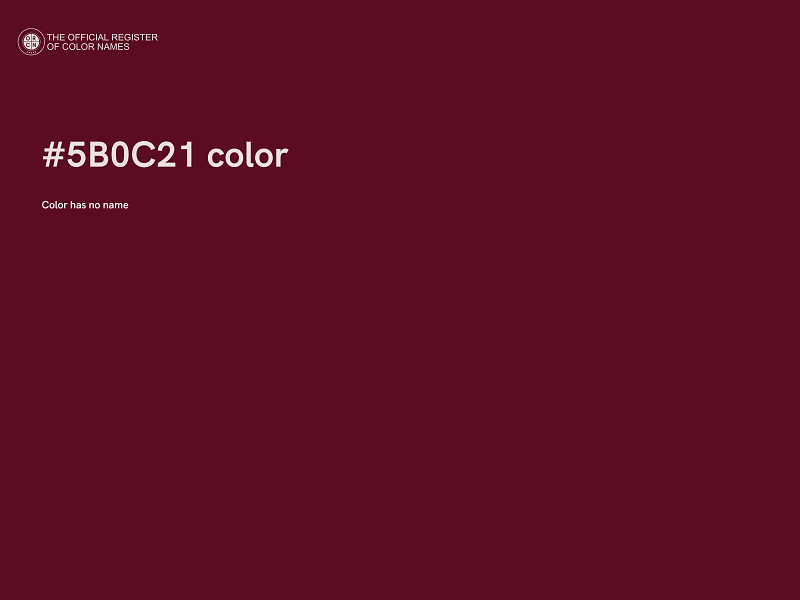 #5B0C21 color image