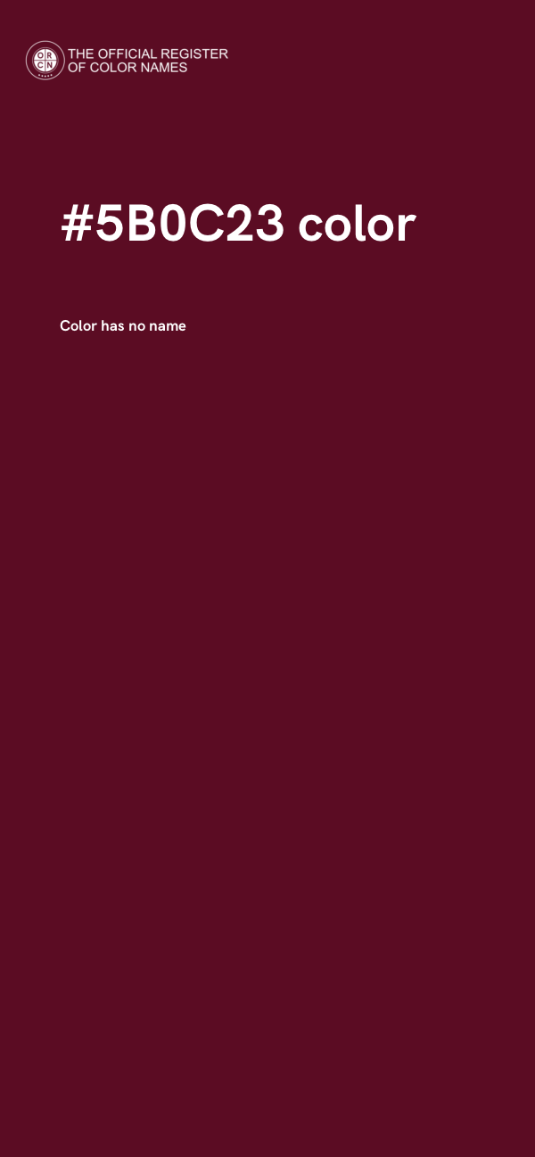 #5B0C23 color image