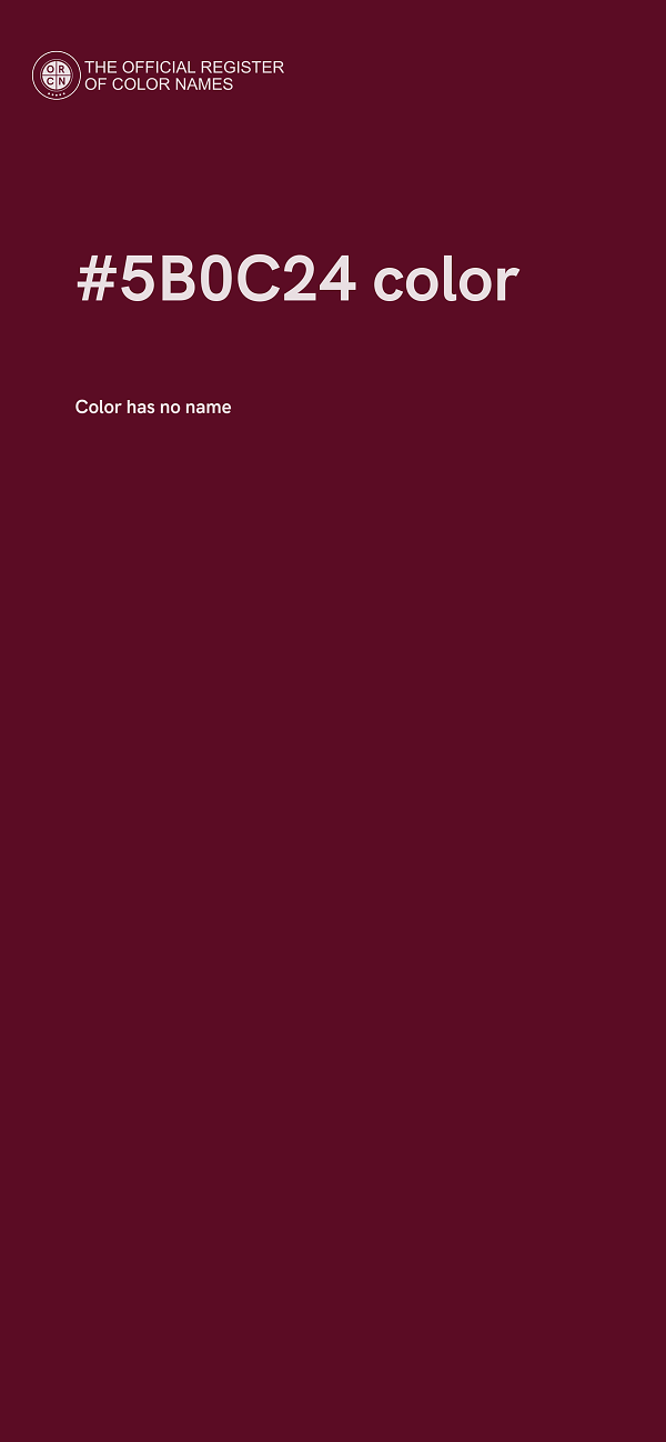 #5B0C24 color image