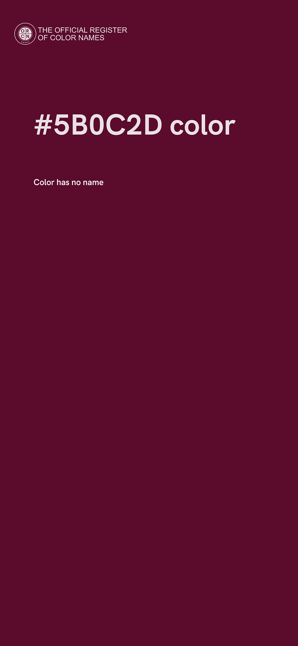 #5B0C2D color image