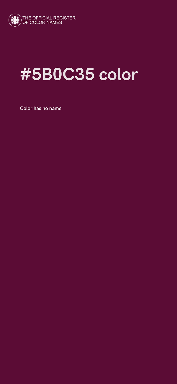 #5B0C35 color image