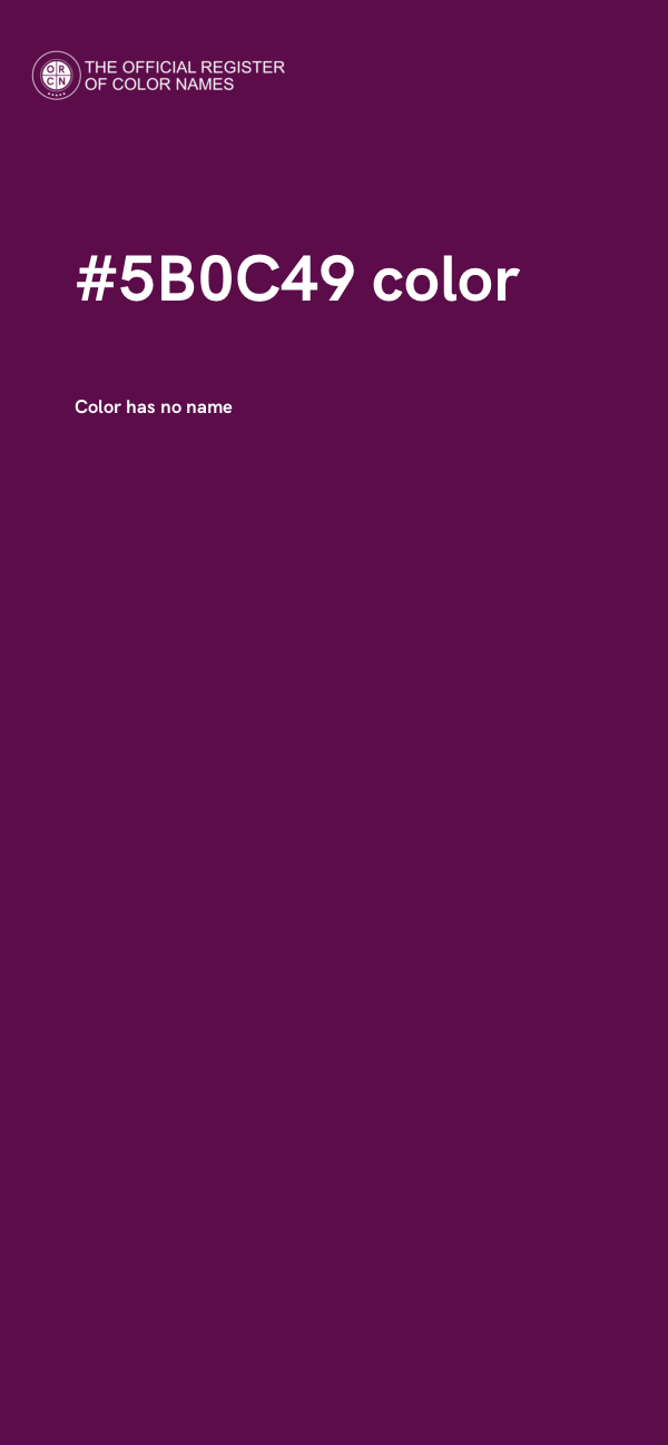 #5B0C49 color image