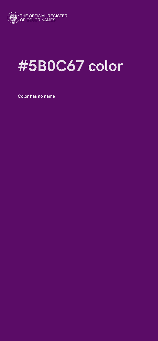 #5B0C67 color image