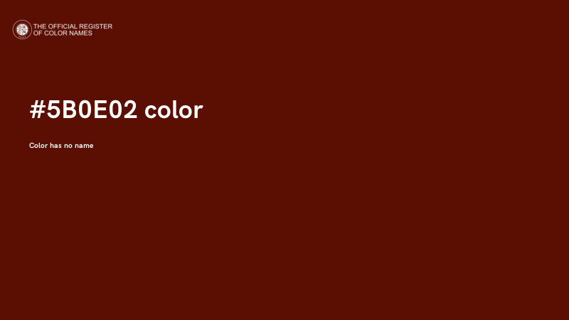 #5B0E02 color image