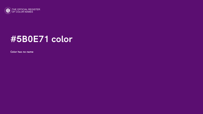 #5B0E71 color image