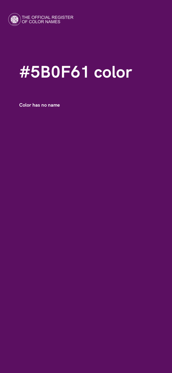 #5B0F61 color image