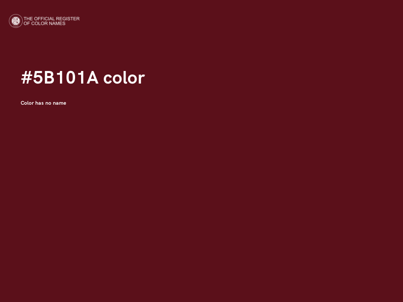 #5B101A color image