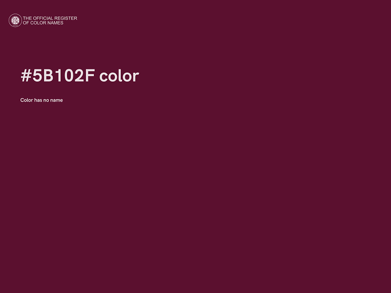 #5B102F color image