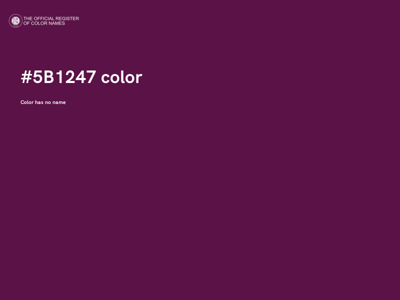 #5B1247 color image