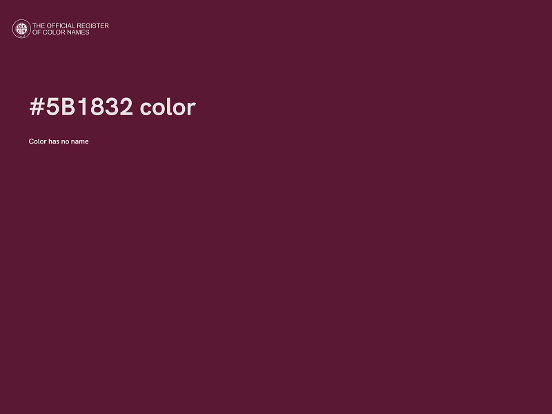 #5B1832 color image