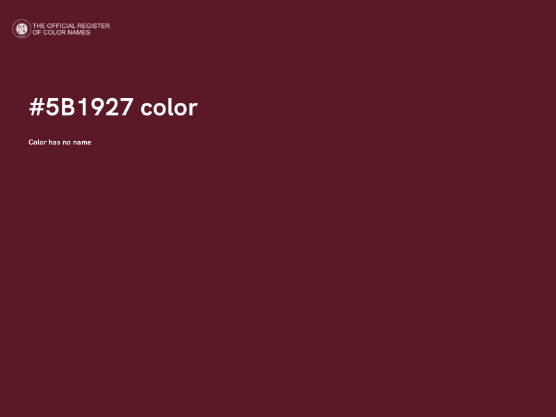 #5B1927 color image
