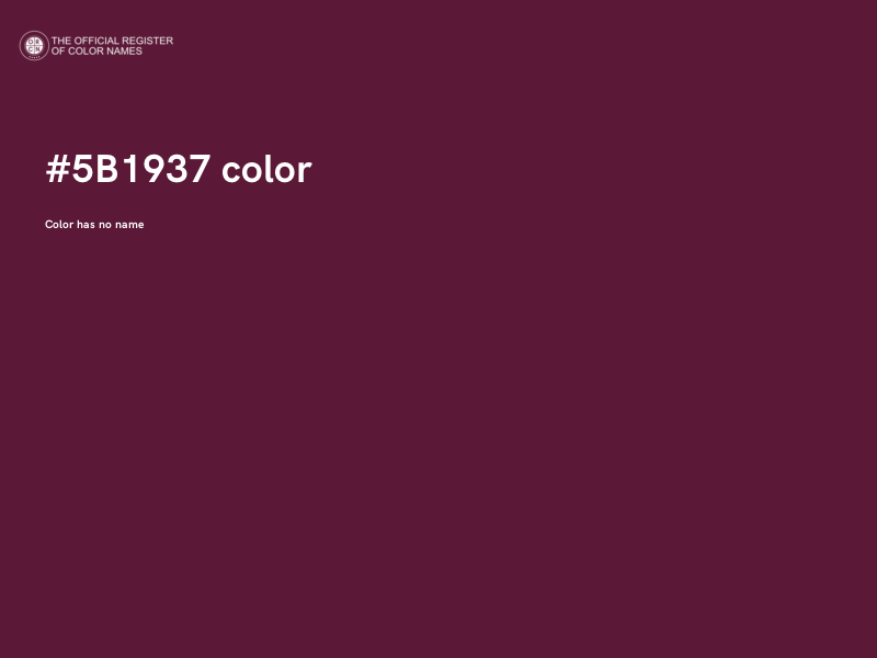 #5B1937 color image