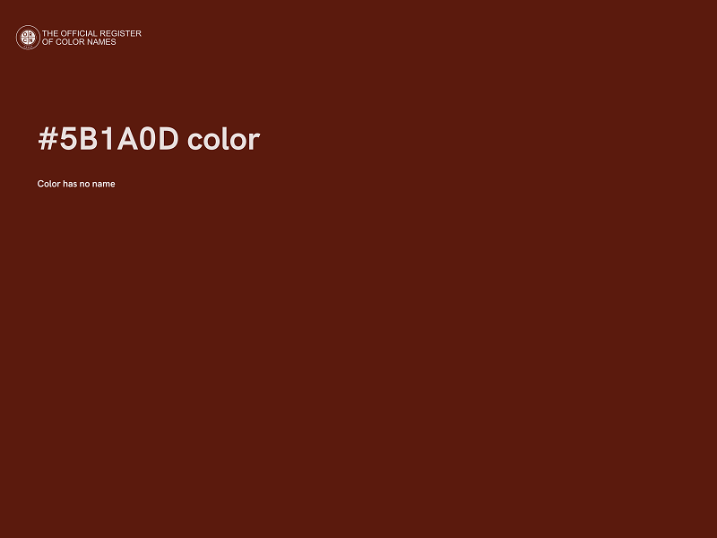#5B1A0D color image