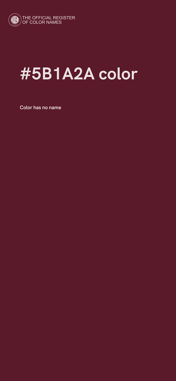 #5B1A2A color image